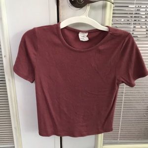 mauvshirt from tillys size M but fits as a size XS